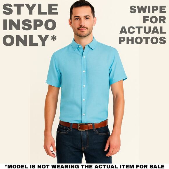 BlueBlack Threads Light Blue Button-Up Shirt - Small [0027] - Picture 2 of 9